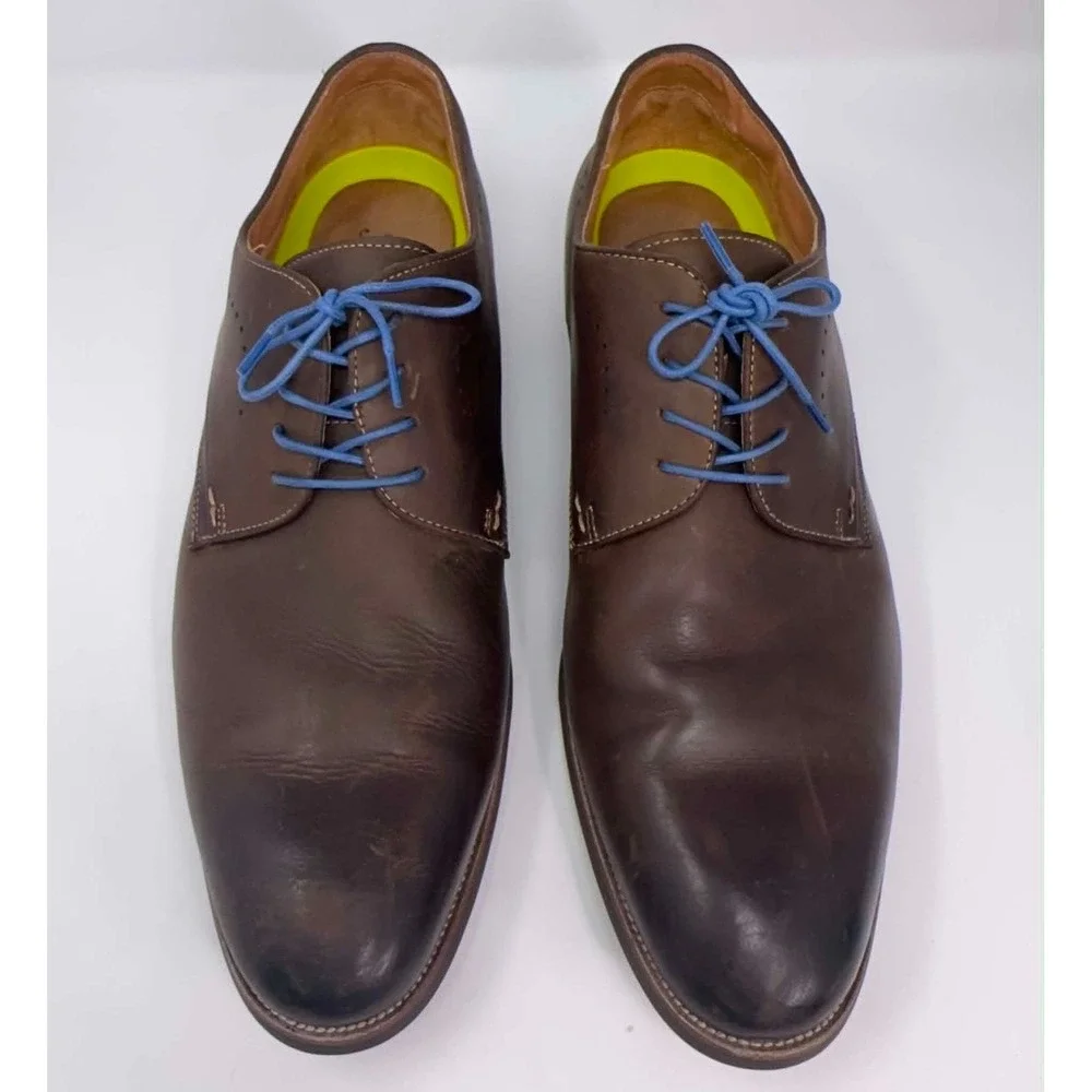 Florsheim Comfortech Derby Dress‎ Shoes Mens 14M  Brown Burnished Leather Office